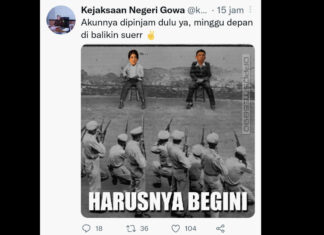 Akun Twitter Kejari Gowa Diretas, Posting Foto Sambo dan Chandrawathi Dihadapkan Regu Tembak