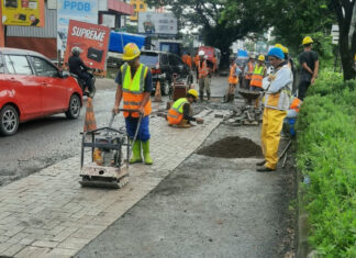 Dinas PUTR Sulsel Lakukan Penanganan Darurat Jalan Hertasning Makassar
