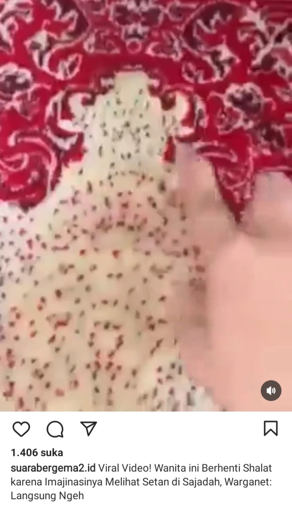 Viral, Wanita Berhenti Shalat Usai Berimajinasi Lihat Setan di Sajadah