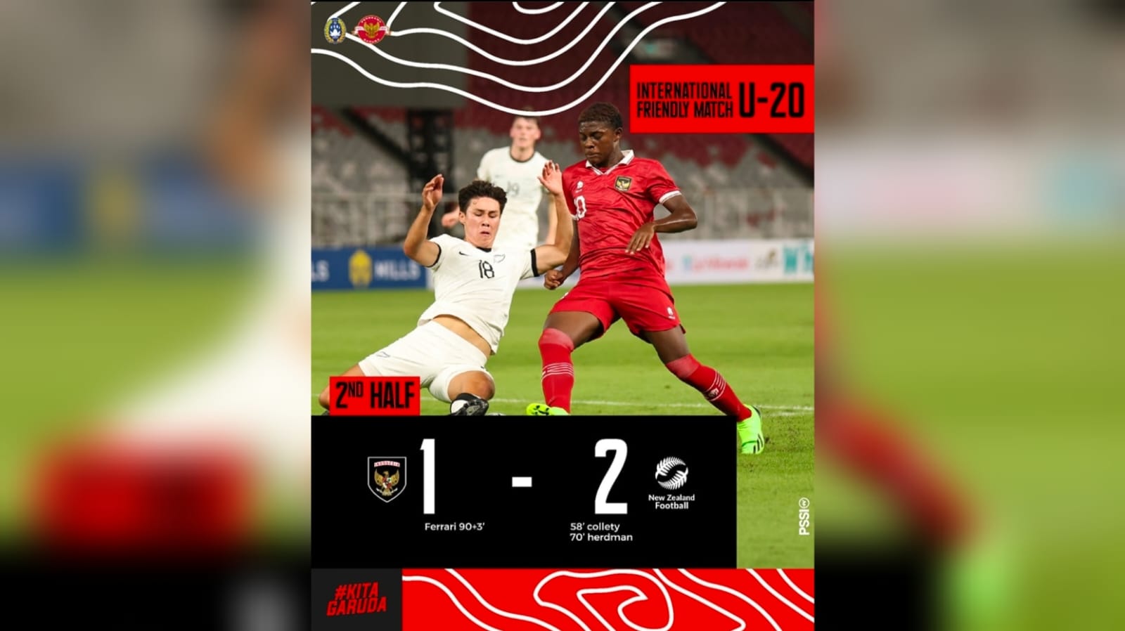 Hasil Turnamen Mini Internasional U-20, Indonesia vs Selandia Baru: Garuda Nusantara Kalah Tipis 1-2
