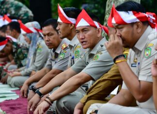 Wali Kota Palopo Pukul Gong Pencanangan Pengamanan Pemilu 2024