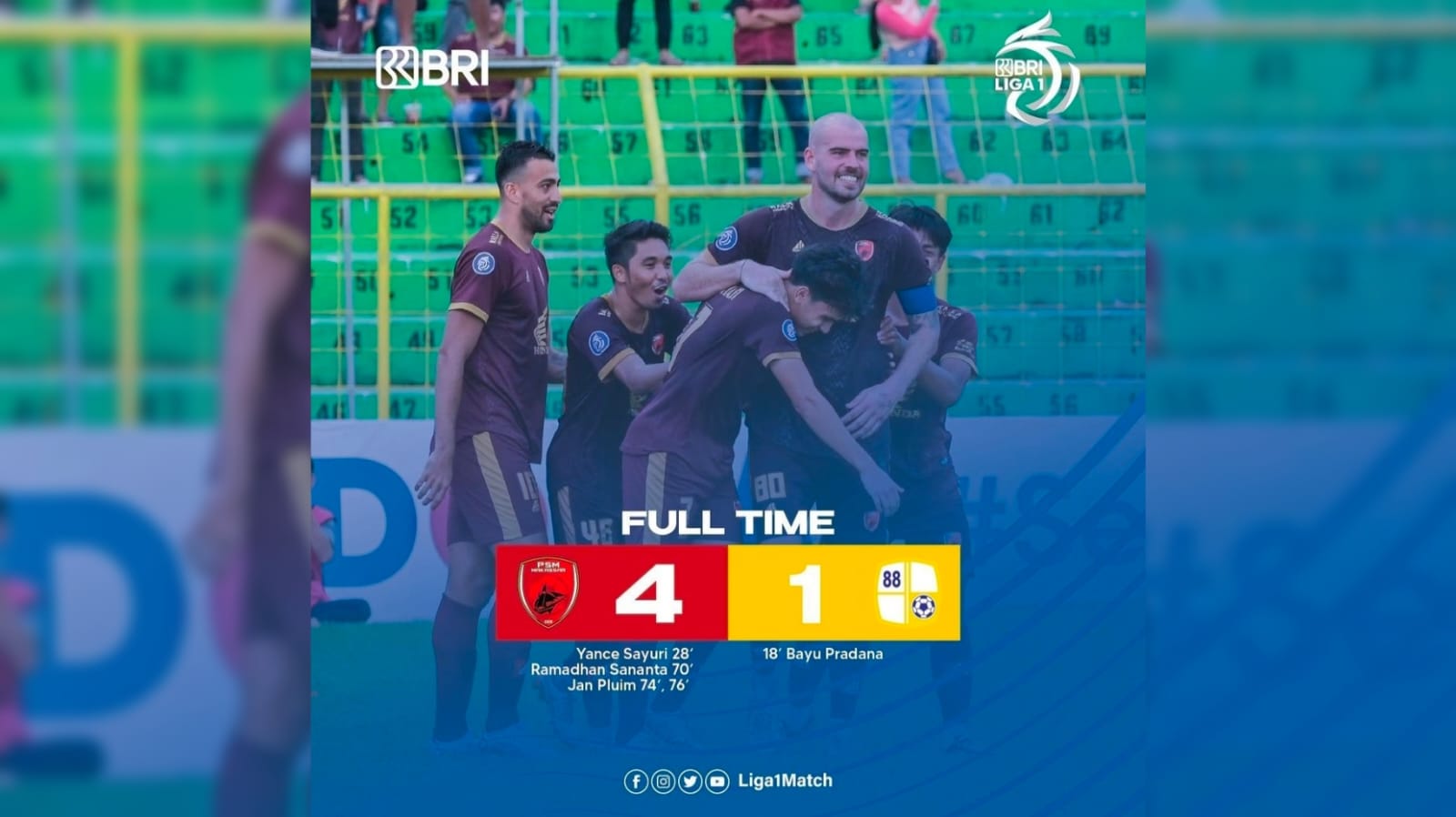 Hasil PSM Makassar Vs Barito Putera: Juku Eja Naik ke Puncak Klasemen Usai Menang 4-1