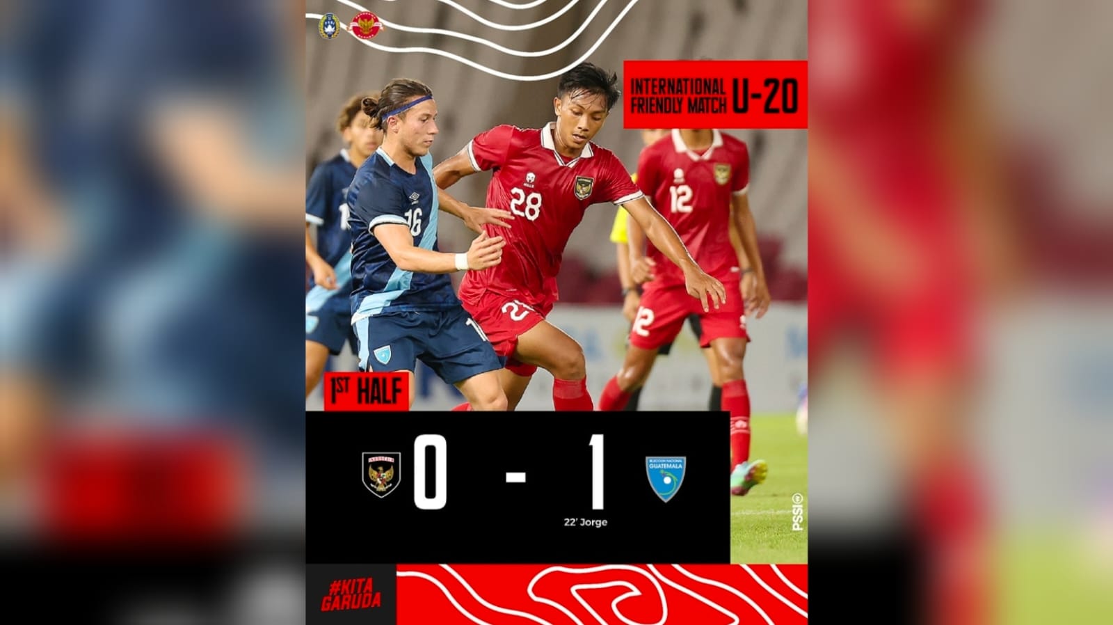 Hasil Turnamen Mini Internasional U-20, Indonesia Vs Guatemala: Garuda Nusantara Takluk 0-1