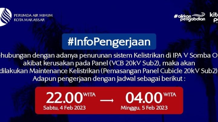 Panel VCB 20kV Sub2 PDAM Makassar Alami Kerusakan/Rilis panel pdam makassar