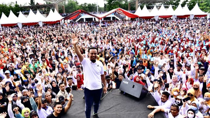Gubernur Sulsel Bersama Ribuan Warga Takalar Ikuti Jalan Sulsel Anti Mager pemprov sulsel