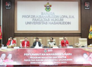FH Unhas Sambut Mahasiswa Baru Program Magister dan Doktor 2023