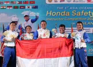 Ukir Sejarah, Instruktur AHM Raih Prestasi di Kompetisi Safety Riding Asia dan Oseania Thailand