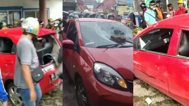 Isi BBM Tidak Bayar Lalu Kabur, Seorang Pria dan Mobilnya Diamuk Massa Isi BBM Tidak Bayar lalu kabur