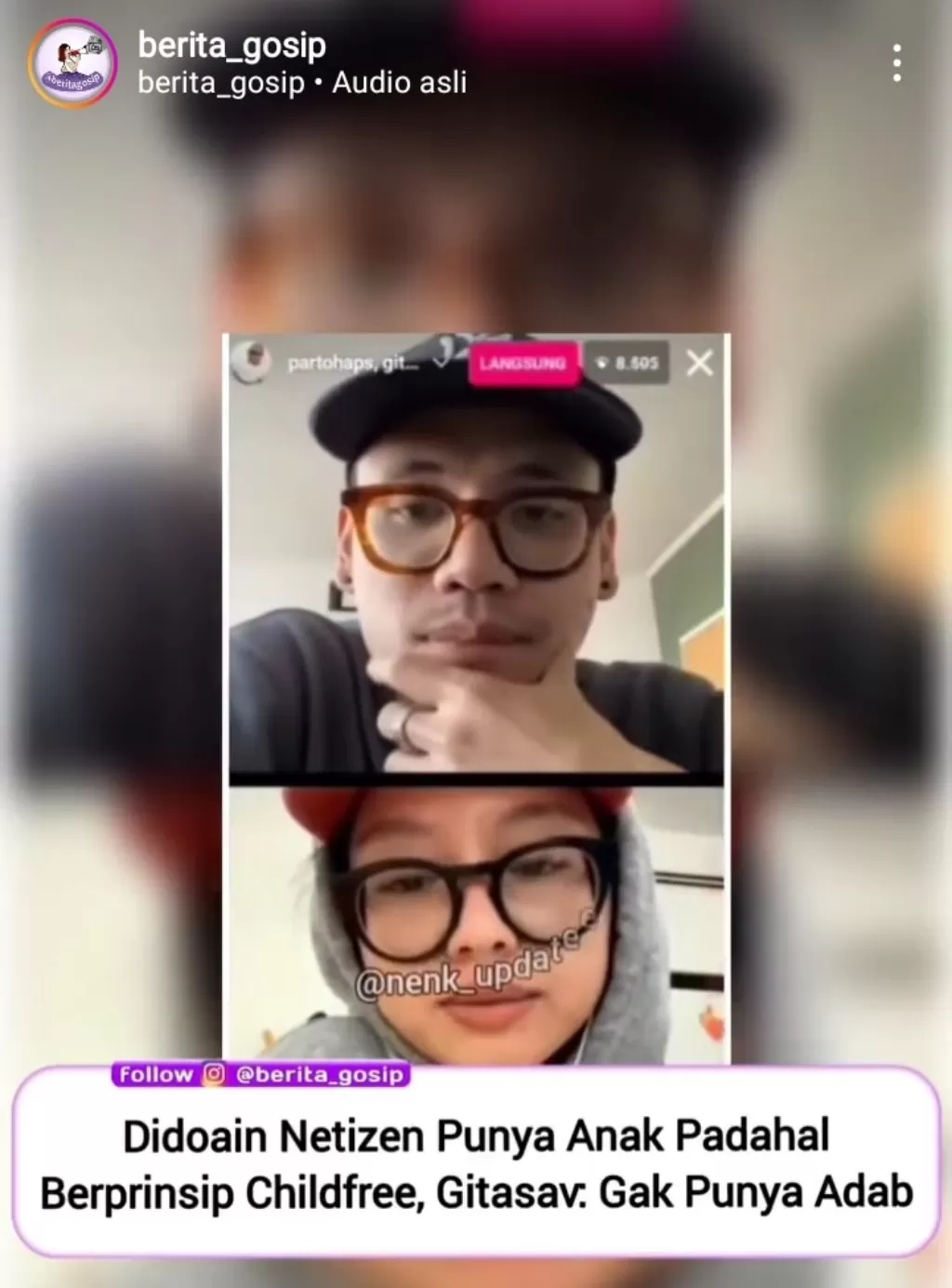 Didoakan Punya Anak, Balasan Gita Savitri: Gue Doain Elu Keguguran