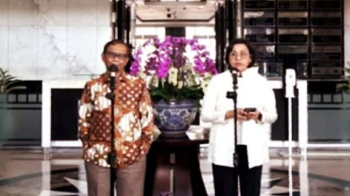 Tangkapan layar videopress statement Menteri Keuangan dan Menkopolhukam terkait temuan PPATK, Sabtu, 11 Maret 2023 (Youtube Kemenkeu RI) menteri keuangan