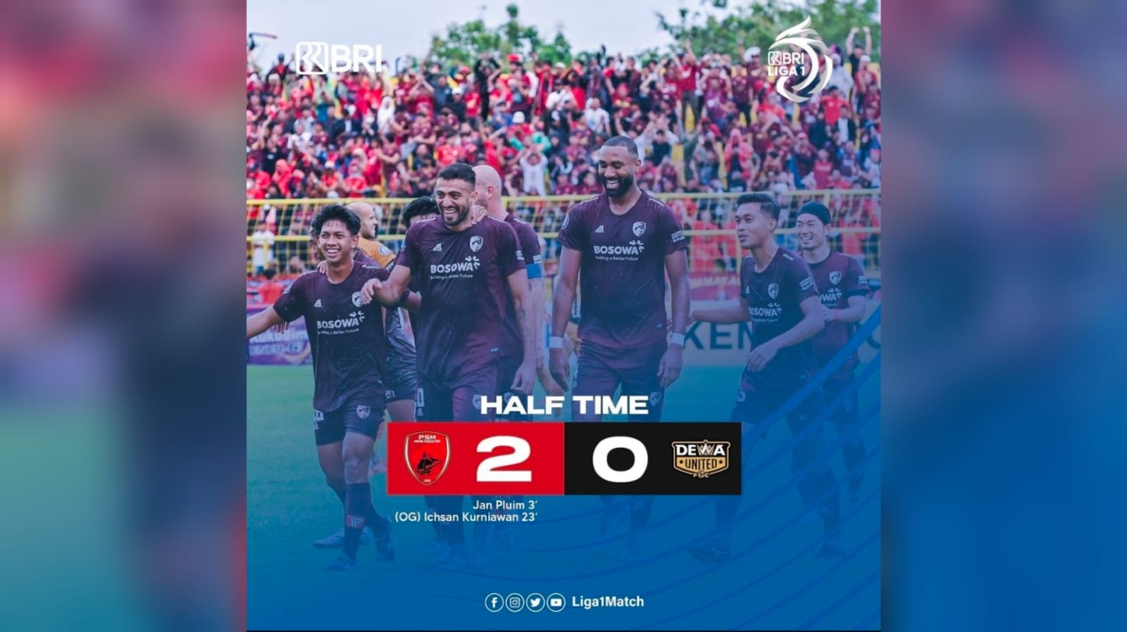 Hasil PSM Makassar Vs Dewa United: Juku Eja Kian Kokoh di Puncak Klasemen Usai Menang 2-0