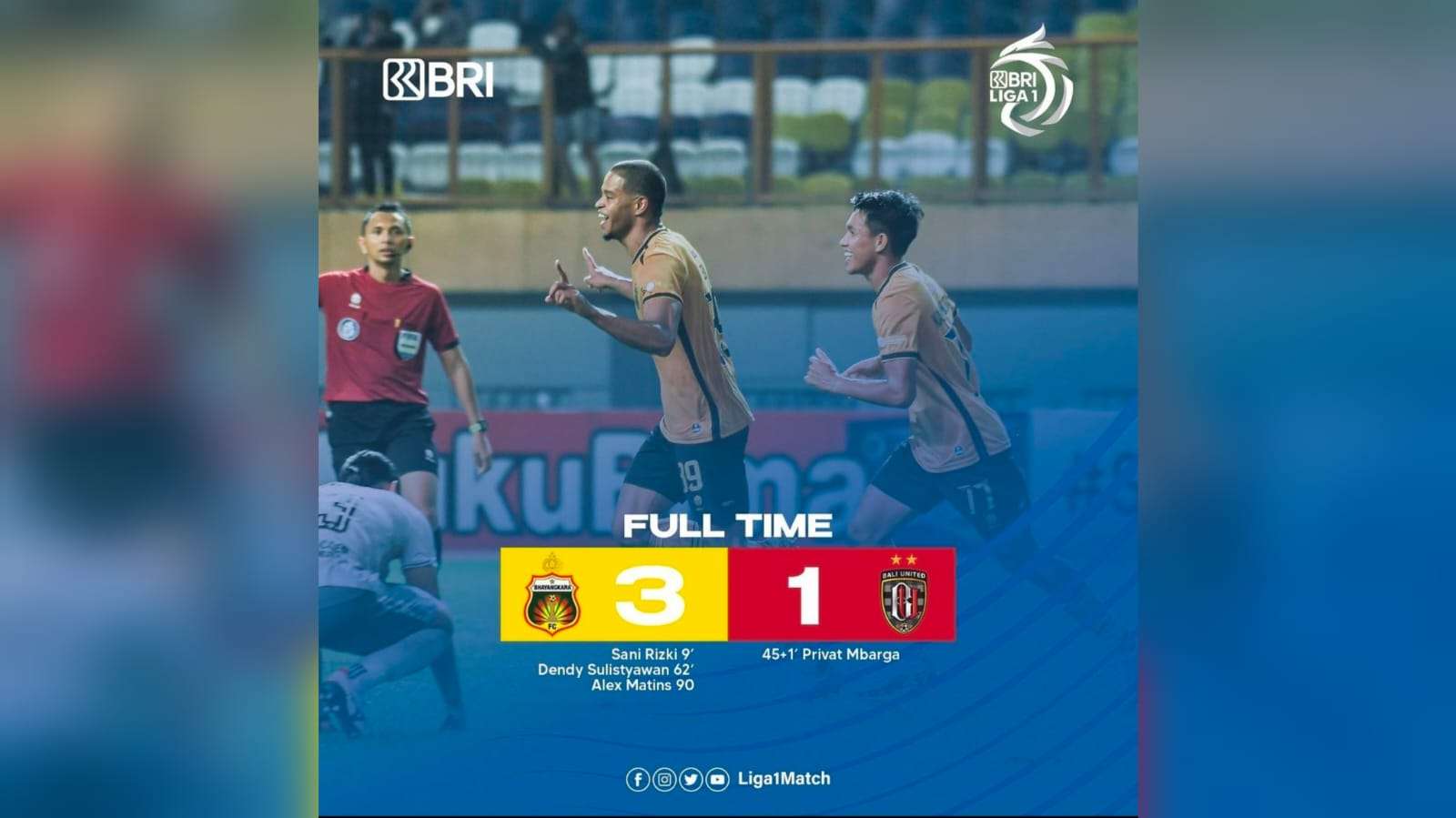 Hasil BRI Liga 1: Bhayangkara FC Lanjutkan Tren Positif Usai Sukses Tekuk Bali United 3-1