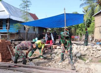 Kodim 1425 Jeneponto Genjot Rehabilitasi Rumah Tidak Layak Huni di Bungung Baddo
