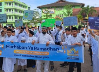 Ribuan Murid SIT Nurul Fikri Makassar Gelar Pawai Akbar Sambut Ramadan