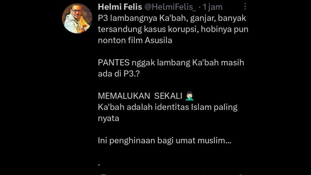 PPP Dukung Ganjar Melaju di Pilpres 2024, Akun Helmi Felis Singgung Lambang Ka’bah: Memalukan