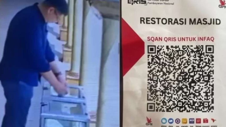 Pelaku Penipuan Ganti QRIS Kotak Amal Masjid Ditangkap Polisi penipuan