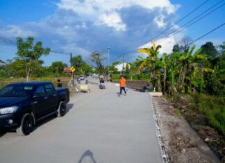 Progres Perkerasan Beton, Gubernur Tinjau Progres Ruas Burung-Burung - Bili-Bili di Gowa