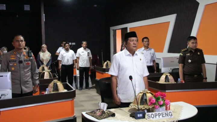Melalui Video Conference,Bupati Soppeng Ikuti Rapat Koordinasi Inspektur Daerah Seluruh Indonesia soppeng