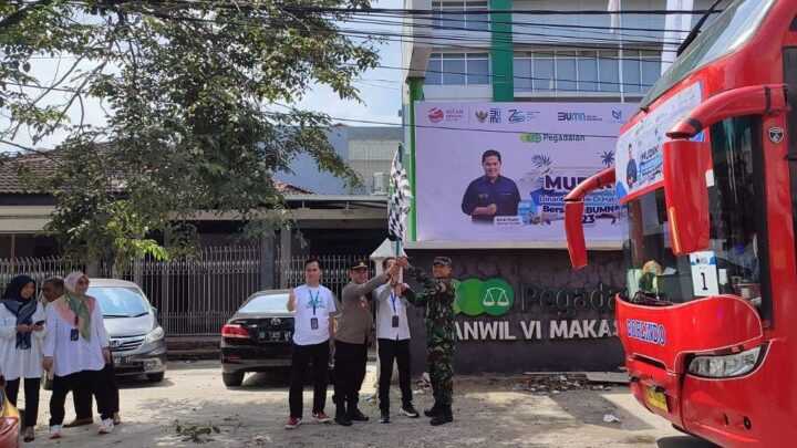 Pegadaian Kanwil Makassar Berangkatkan Ratusan Peserta Mudik Gratis mudik gratis 2023