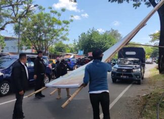 Hari Pertama Masuk Kerja Setelah Libur Lebaran, Bapenda Makassar Tertibkan Reklame di Sejumlah Ruas Jalan Protokol