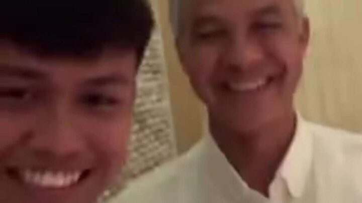 Tangkapan layar video pemain Timnas Indonesia U-20 Hokky Caraka bertemu dengan Ganjar Pranowo/Instagram @ganjar_pranowo ganjar pranowo hokky caraka