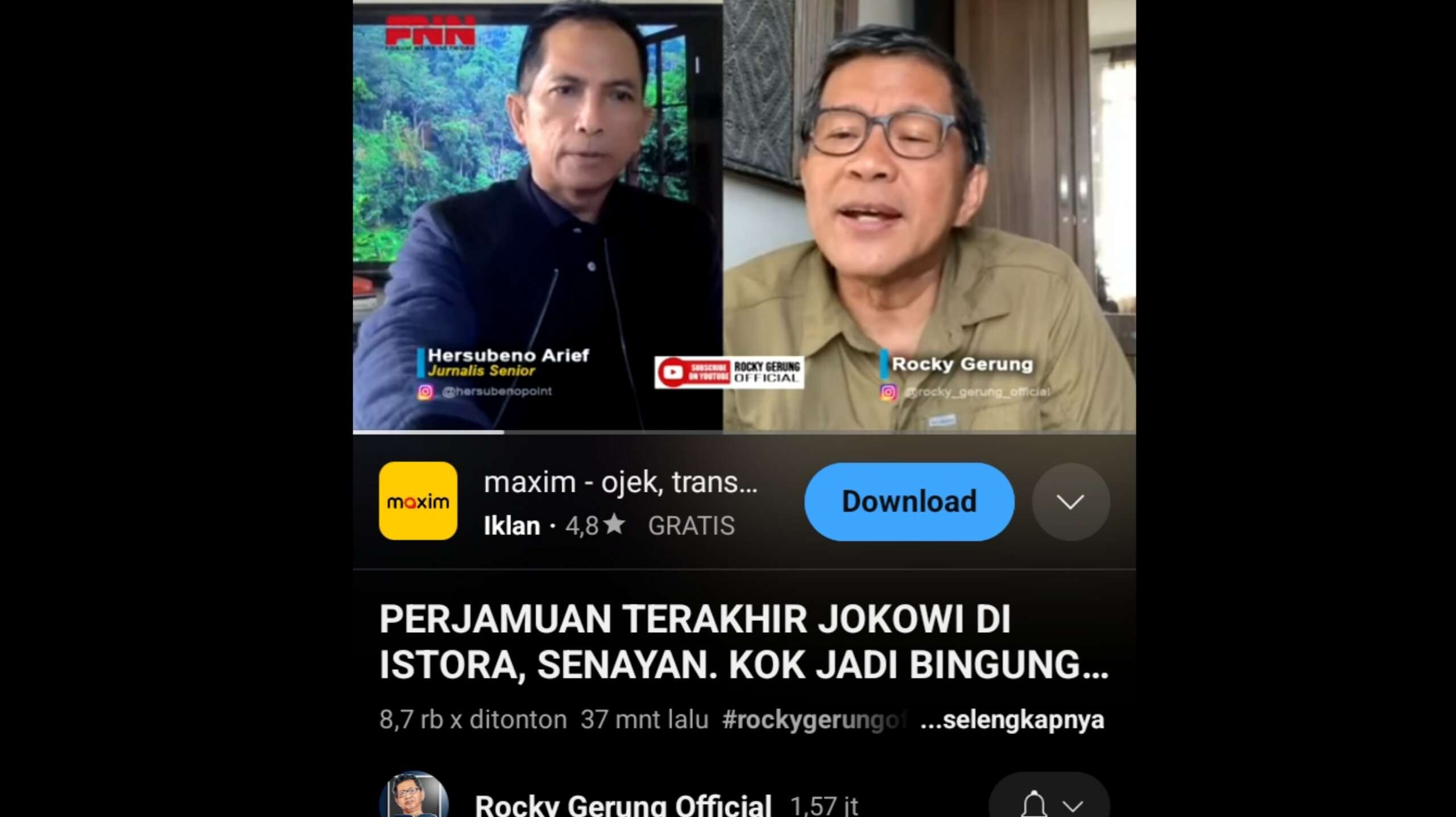 Ganjar Dinilai tidak Percaya Diri Nyapres Tanpa Dukungan Jokowi, RG Sebut Ada Ketegangan Politik