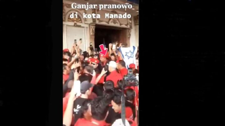 Kunjungan Ganjar Pranowo ke Manado 'Disambut' Dengan Bendera Israel ganjar pranowo manado