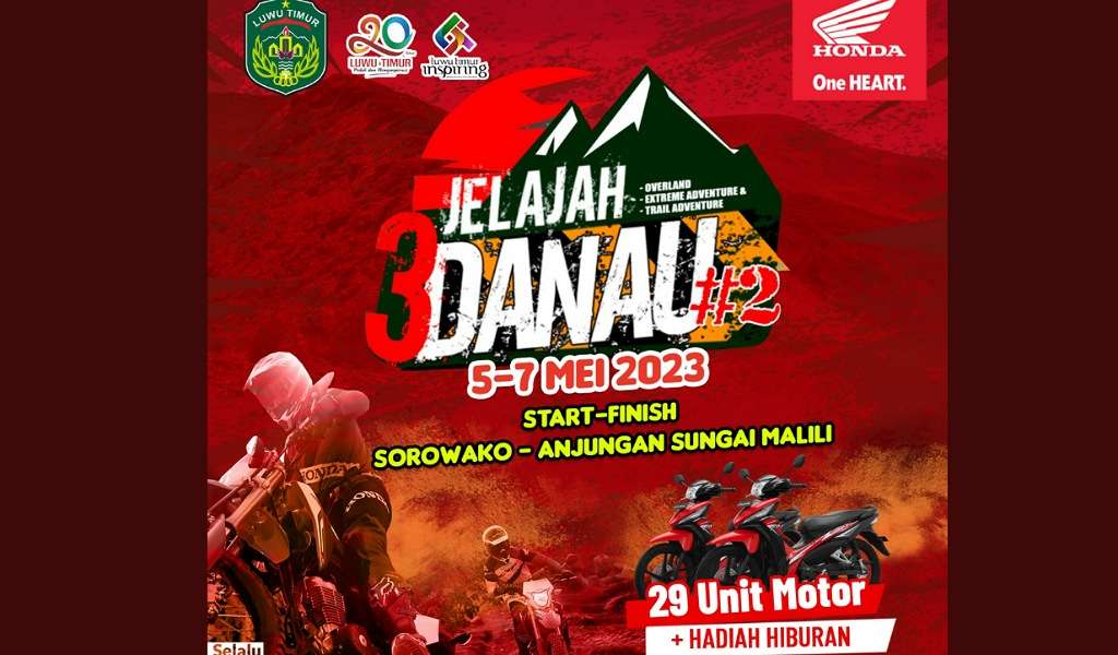 Komitmen Bangun Ekosistem Pariwisata Sulsel, Asmo Dukung Penuh Jelajah Tiga Danau di Lutim