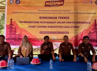 Prodi Diploma 4 PKA Poltekpar Makassar Sukses Gelar Pelatihan Pengelolaan Event Bagi Masyarakat Lutra