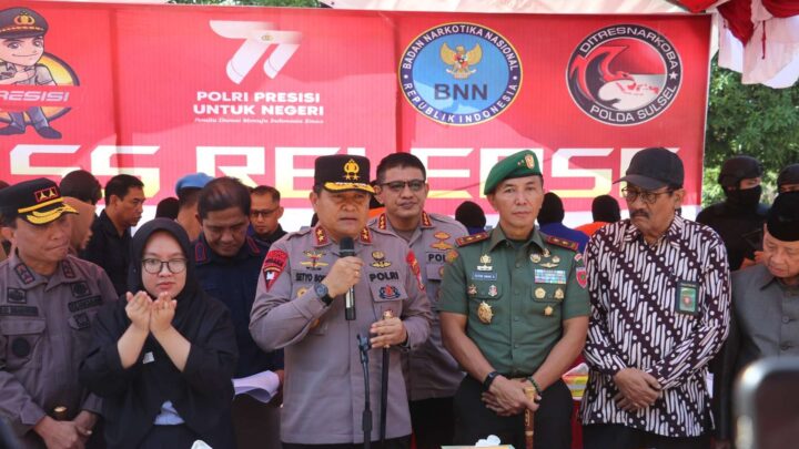 Polda Sulsel Musnahkan Puluhan Kg Barang Bukti Narkotika dalam Lima Bulan Terakhir polda sulsel