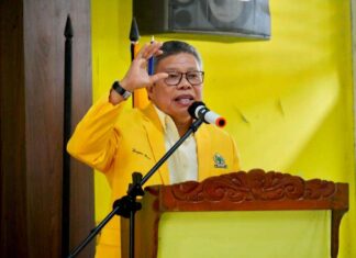 Sampaikan Hasil Rakernas, TP Tegaskan Kader Golkar Sulsel Solid Untuk Airlangga Hartarto