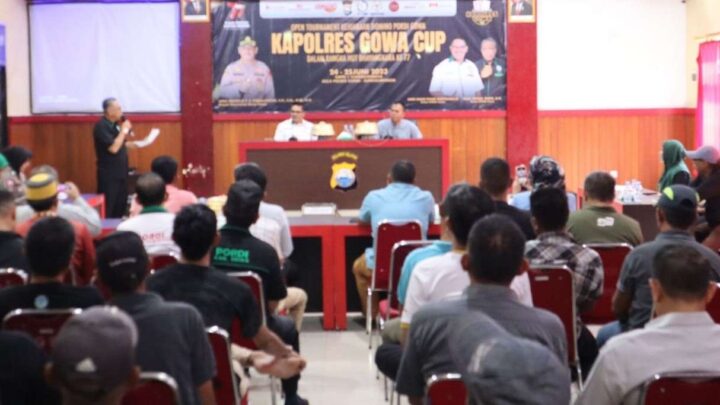 Polres Gowa Gelar Kejuaraan Domino, Wakapolres Kompol Soma Mihardja: Peserta dari 20 Kabupaten se-Sulsel polres gowa