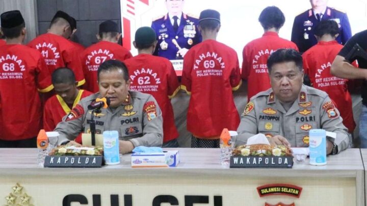 Selama Juni 2023, Polda Sulsel Tangkap 255 Tersangka Kasus Curanmor dan Curas polda sulsel