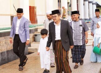 Salat Ied di Masjid Agung Palopo, Judas Amir Cerita Dinamika 10 Tahun Kepemimpinannya