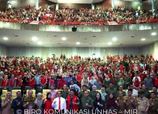 Rektor Unhas Lepas 3.715 Mahasiswa KKN, Tersebar di 22 Kabupaten Kota