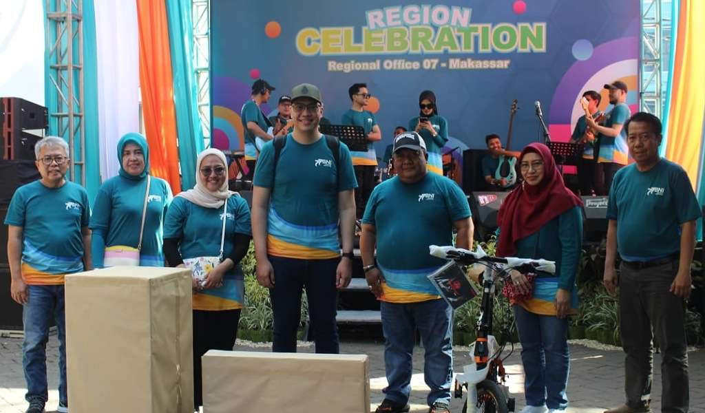 Puncak HUT ke 77, BNI Wilayah 07 Makassar Gelar Fun Walk Hingga Bazar UMKM