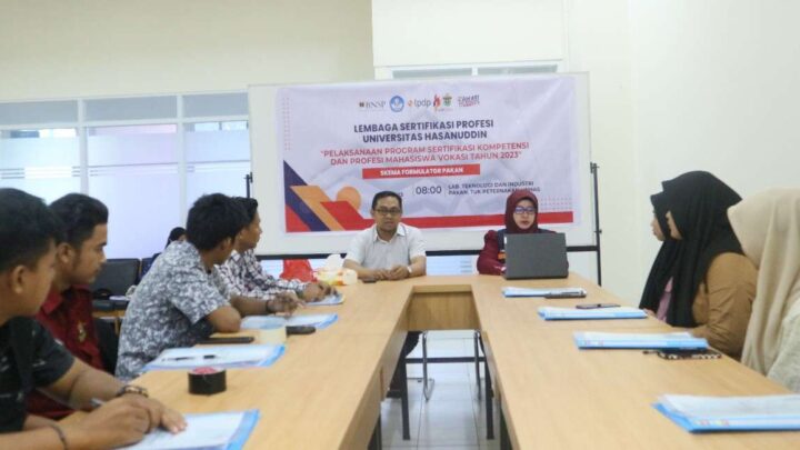LSP Unhas dan Fakultas Vokasi Mulai Laksanakan Uji Kompetensi Mahasiswa Vokasi lsp unhas