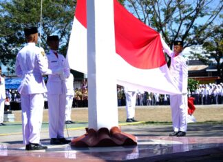Paskibraka Jeneponto Sukses Kibarkan Sang Merah Putih di HUT ke-78 Kemerdekaan RI
