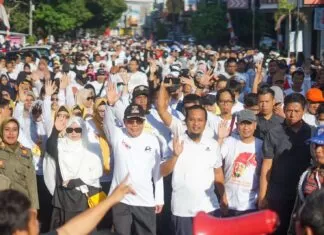 Wali Kota Parepare dan Gubernur Sulsel Saling Puji di Gerak Jalan Anti Mager