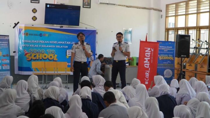 Kurangi Angka Kecelakaan, BPTD Kelas II Sulsel Sosialisasi Pekan Keselamatan di SMAN 8 Makassar
