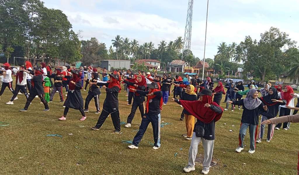 Semarak Kemerdekaan RI ke-78, Desa Lembanna Kajang Gelar Senam Hingga Pemeriksaan Kesehatan Gratis