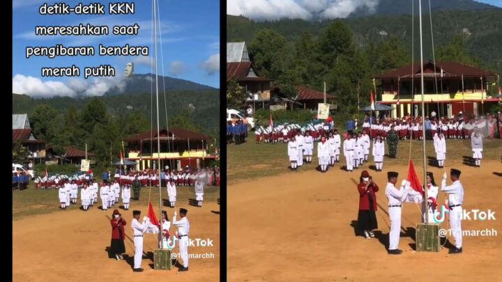 Mahasiswi KKN di Toraja Bikin Malu, Foto Pengibaran Bendera dari Dekat dengan Santainya Toraja