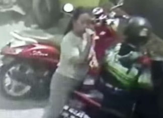 curi knalpot motor