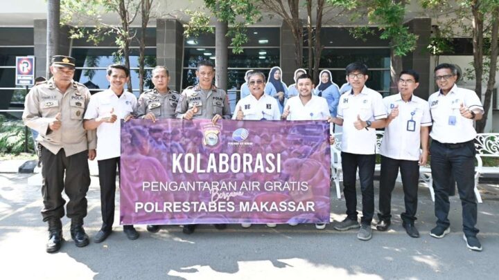 Polrestabes Makassar Bantu PDAM Salurkan Air Bersih ke Masyarakat polrestabes makassar