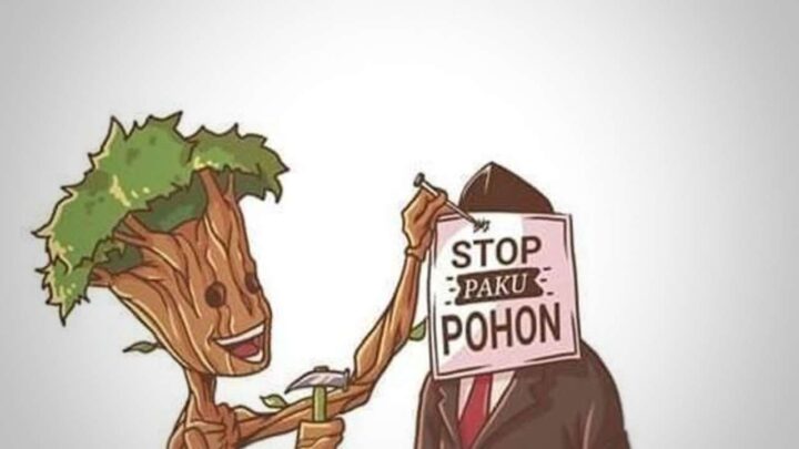 Alat Peraga Kampanye Marak Terpasang di Pohon, Bawaslu Makassar ke Mana? Alat Peraga Kampanye