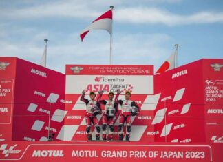 Membanggakan! Pebalap Astra Honda Buat Lagu Indonesia Raya Berkumandang Dua Kali di Sirkuit Motegi Jepang