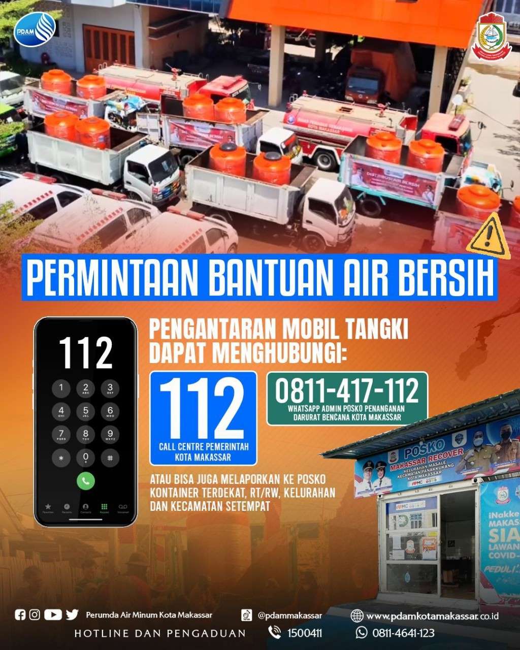 Buat Pelanggan PDAM Makassar, Berikut Nomor Kontak untuk Minta Bantuan Air Bersih