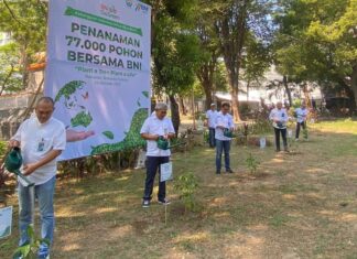 Konsisten Lestarikan Lingkungan, BNI Wilayah 07 Tanam Ribuan Pohon