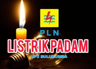 1 Oktober 2023, Listrik Bergilir Padam di Jeneponto, Bantaeng, Bulukumba dan Sinjai