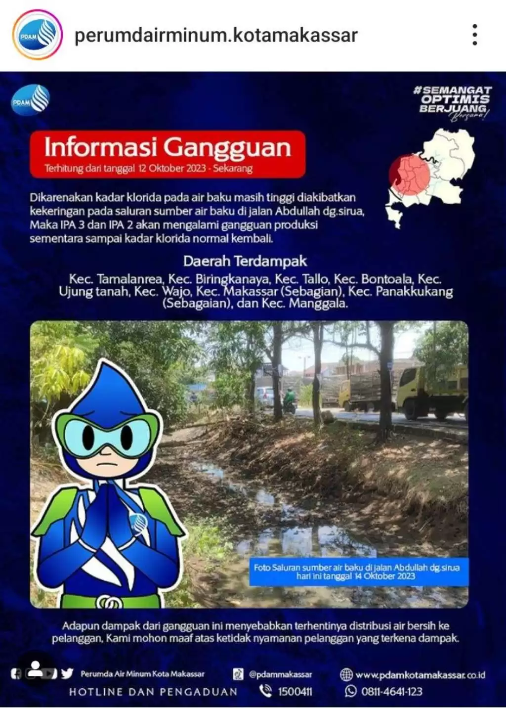 Siap-Siap, Distribusi Air PDAM Makassar di 9 Kecamatan Akan Terhenti Hingga Batas Waktu Tak Ditentukan